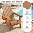 Folding Adirondack Chair with Adjustable Backrest & Cup Holder by LJGDeals