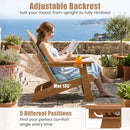 Folding Adirondack Chair with Adjustable Backrest & Cup Holder by LJGDeals