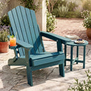 Folding Adirondack Chair with Adjustable Backrest & Cup Holder by LJGDeals