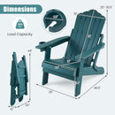 Folding Adirondack Chair with Adjustable Backrest & Cup Holder by DirectDeals