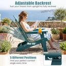 Folding Adirondack Chair with Adjustable Backrest & Cup Holder by LJGDeals