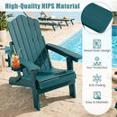Folding Adirondack Chair with Adjustable Backrest & Cup Holder by LJGDeals