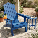 Folding Adirondack Chair with Adjustable Backrest & Cup Holder by LJGDeals