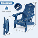 Folding Adirondack Chair with Adjustable Backrest & Cup Holder by LJGDeals