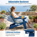 Folding Adirondack Chair with Adjustable Backrest & Cup Holder by LJGDeals