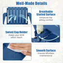 Folding Adirondack Chair with Adjustable Backrest & Cup Holder by DirectDeals