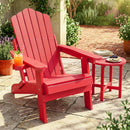 Folding Adirondack Chair with Adjustable Backrest & Cup Holder by LJGDeals