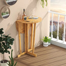 Outdoor Folding Bar Table with Oval Tabletop and Cross Base by LJGDeals