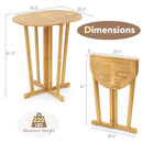 Outdoor Folding Bar Table with Oval Tabletop and Cross Base by LJGDeals