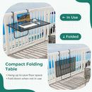 Outdoor Folding Hanging Table with Metal Frame-Black by LJGDeals