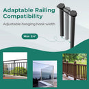 Outdoor Folding Hanging Table with Metal Frame-Black by LJGDeals