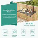 Outdoor Folding Hanging Table with Metal Frame-Black by LJGDeals