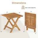 Outdoor Folding Side Table for Small Space and Garden by LJGDeals