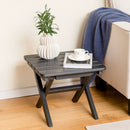 Outdoor Folding Side Table Foldable Weather-Resistant HDPE Adirondack Table by LJGDeals