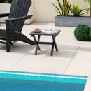 Outdoor Folding Side Table Foldable Weather-Resistant HDPE Adirondack Table by DirectDeals