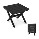 Outdoor Folding Side Table Foldable Weather-Resistant HDPE Adirondack Table by LJGDeals