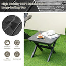 Outdoor Folding Side Table Foldable Weather-Resistant HDPE Adirondack Table by LJGDeals