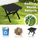 Outdoor Folding Side Table Foldable Weather-Resistant HDPE Adirondack Table by DirectDeals