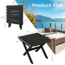 Outdoor Folding Side Table Foldable Weather-Resistant HDPE Adirondack Table by LJGDeals