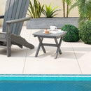 Outdoor Folding Side Table Foldable Weather-Resistant HDPE Adirondack Table by DirectDeals