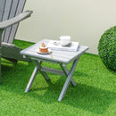 Outdoor Folding Side Table Foldable Weather-Resistant HDPE Adirondack Table by DirectDeals