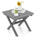Outdoor Folding Side Table Foldable Weather-Resistant HDPE Adirondack Table by DirectDeals