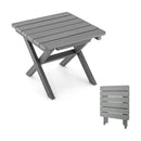 Outdoor Folding Side Table Foldable Weather-Resistant HDPE Adirondack Table by DirectDeals