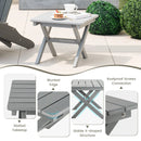 Outdoor Folding Side Table Foldable Weather-Resistant HDPE Adirondack Table by DirectDeals
