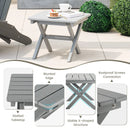 Outdoor Folding Side Table Foldable Weather-Resistant HDPE Adirondack Table by LJGDeals