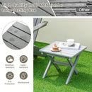 Outdoor Folding Side Table Foldable Weather-Resistant HDPE Adirondack Table by LJGDeals