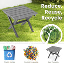 Outdoor Folding Side Table Foldable Weather-Resistant HDPE Adirondack Table by DirectDeals