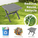 Outdoor Folding Side Table Foldable Weather-Resistant HDPE Adirondack Table by LJGDeals