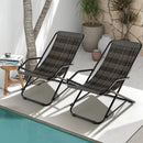 Outdoor Patio PE Wicker Rocking Chair with Armrests and Metal Frame-Gray by LJGDeals