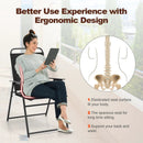 Outdoor Folding Sling Chairs Set of 4 with Armrest and Backrest by LJGDeals
