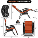 Outdoor Folding Zero Gravity Reclining Lounge Chair by LJGDeals