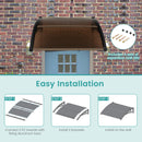 Outdoor Front Door Patio Overhang Awning for Sunlight Rain Snow Wind Protection