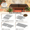 Outdoor Front Door Patio Overhang Awning for Sunlight Rain Snow Wind Protection by LJGDeals