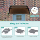 Outdoor Front Door Patio Overhang Awning for Sunlight Rain Snow Wind Protection by LJGDeals