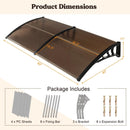 Outdoor Front Door Patio Overhang Awning for Sunlight Rain Snow Wind Protection by LJGDeals
