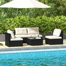 5 Pieces Outdoor Patio Furniture Set with Cushions and Coffee Table by LJGDeals
