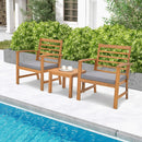 3 Pieces Outdoor Furniture Set with Soft Seat Cushions by LJGDeals