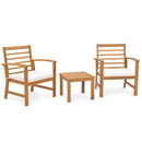 3 Pieces Outdoor Furniture Set with Soft Seat Cushions by LJGDeals