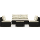 5 Pieces Outdoor Patio Furniture Set with Cushions and Coffee Table by LJGDeals