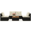 5 Piece Outdoor Furniture Set with Solid Tabletop and Soft Cushions by LJGDeals