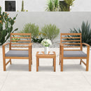 3 Pieces Outdoor Furniture Set with Soft Seat Cushions by LJGDeals