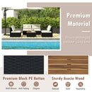 5 Piece Outdoor Furniture Set with Solid Tabletop and Soft Cushions by LJGDeals