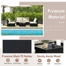 5 Pieces Outdoor Patio Furniture Set with Cushions and Coffee Table by LJGDeals