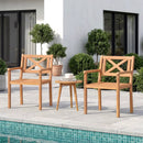 Outdoor Garden Acacia Wood Patio Dining Chairs for Porch by LJGDeals