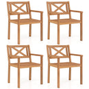Outdoor Garden Acacia Wood Patio Dining Chairs for Porch by LJGDeals