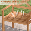 Outdoor Garden Acacia Wood Patio Dining Chairs for Porch by LJGDeals